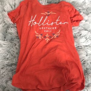 Orange Hollister tee shirt